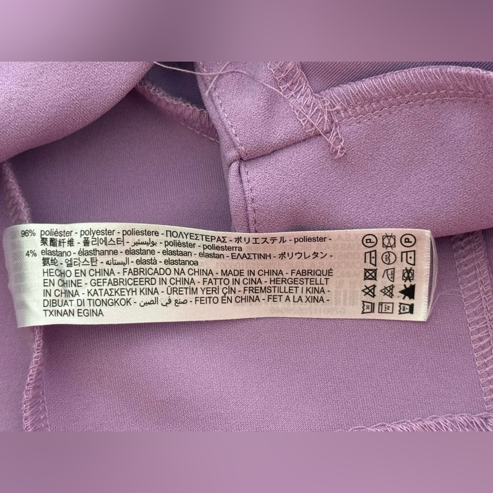 NWOT ZARA Lilac Crop Top Bustier Style Spaghetti Strap Size L - Picture 7 of 7